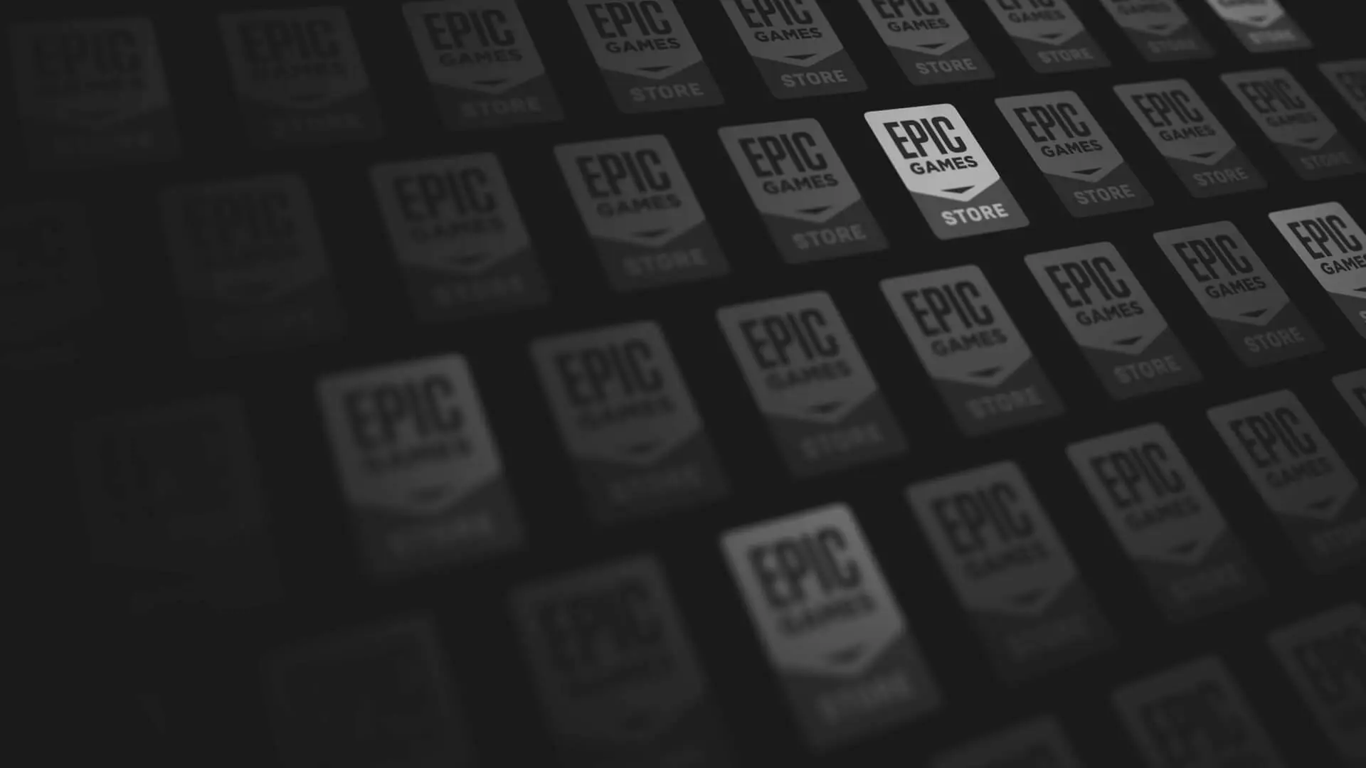 چند لوگو سیاه و سفید کم رنگ و پررنگ فروشگاه اپیک گیمز / Epic Games Store